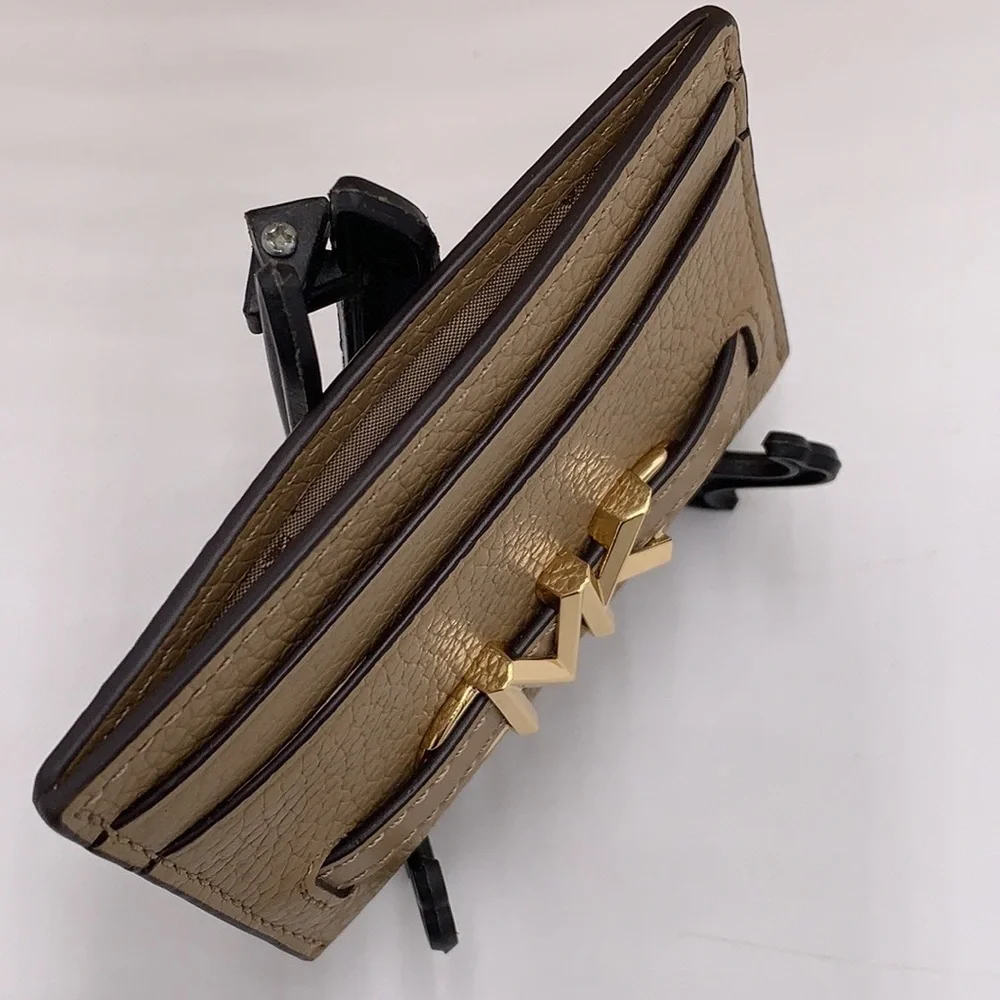 MICHAEL KORS Reed Large Pebbled Leather Card Holder Case Wallet COLOR: CAMEL